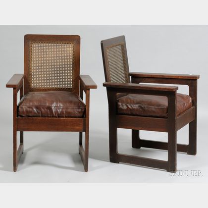 Pair of Stickley Brothers Armchairs