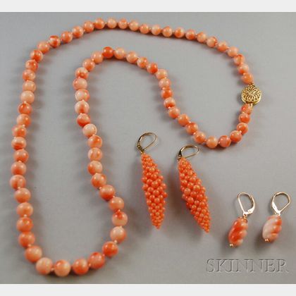 Small Group of Coral Jewelry