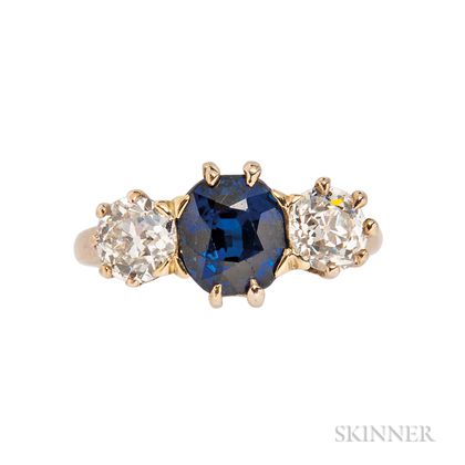 Antique Sapphire and Diamond Ring, T.B. Starr