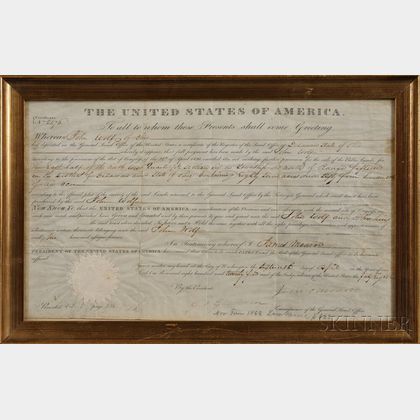 Monroe, James (1758-1831) Land Deed Signed, 16 April 1824.