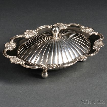 Export Silver Rococo Revival Covered Butter Dish