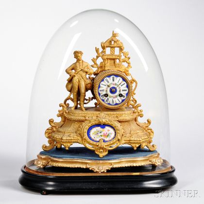 French Gilt Figural Clock