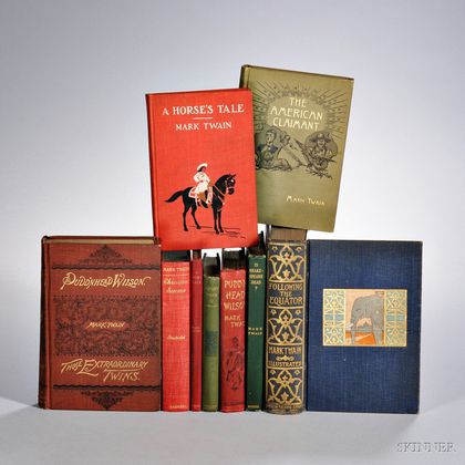 Twain, Mark (1835-1910) First Editions, Nine Volumes.