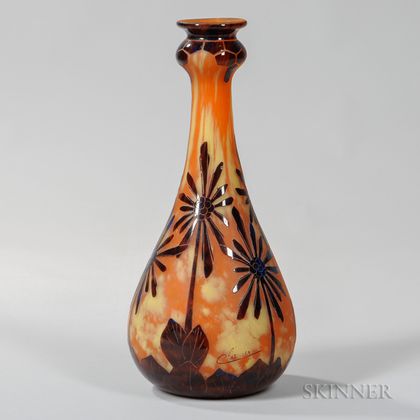 Charder Cameo Glass Art Deco Vase 