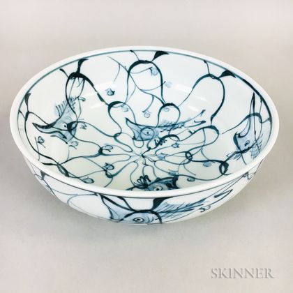 Blue and White Shallow Bowl
