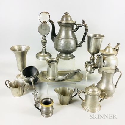 Fifteen Pewter Items
