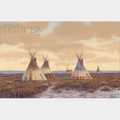 Paul Surber (American, b. 1942) Indian Encampment