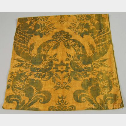 Pair of Fortuny Block-printed Cotton Drapery Panels