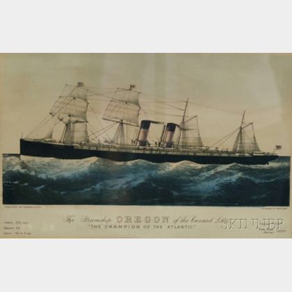 Currier & Ives, publishers (American, 1857-1907) The Steamship OREGON of the Cunard Line.
