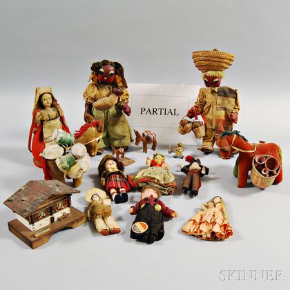 Group of Souvenir Dolls and Accessories