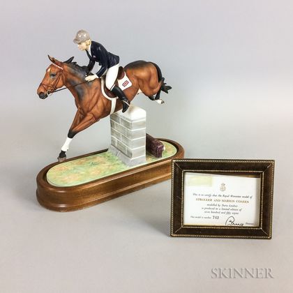 Dorris Lindner for Royal Worcester "Stroller and Marion Coakes" Horse and Rider