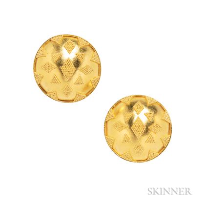 22kt Gold Dome Earrings