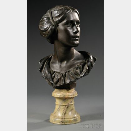 James Pittendrigh MacGillivray (Scottish, 1856-1938) Bronze Bust of a Woman