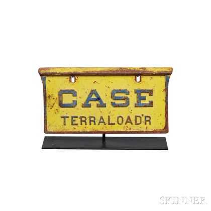 Vintage Cast Iron Case Terra Loader Sign