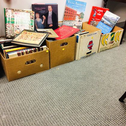 Four Boxes of Books on American 19th Century American Folk Art