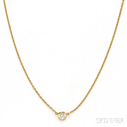18kt Gold and Diamond "Diamonds by the Yard" Pendant, Elsa Peretti, Tiffany & Co.