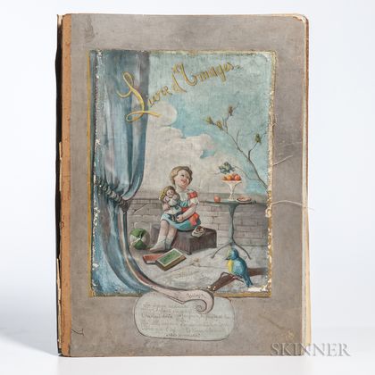 Bisch, Louisa C.C. (fl. circa 1920) Dedie aux Chers Enfants de mon Neveu le Dr. en Med. L.E. Bisch par leur Tante, Hand-painted Manuscr