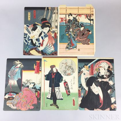 Twelve Utagawa Kunisada (1786-1865) Woodblock Prints