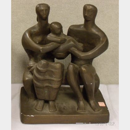 After Henry Moore (British, 1898-1986) Figural Group