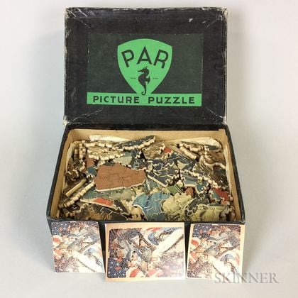 Boxed PAR Lithographed Wood Patriotic Jigsaw Puzzle