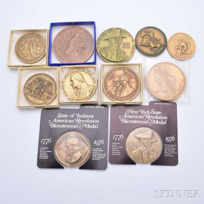 Eleven Commemorative American Revolution Bronze Medals