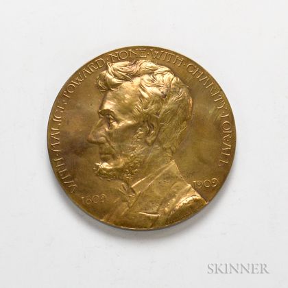 1909 Davison's Sons Abraham Lincoln/Grand Army of the Republic Bronze Medal. Estimate $50-100