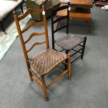 Two Slat-back Side Chairs