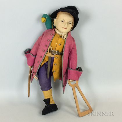 Chad Valley Hygienic Toys Felt Long John Silver Doll