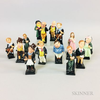 Fourteen Small Doulton Ceramic Character Figures