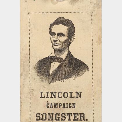 &#34;Lincoln Campaign Songster&#34; Booklet