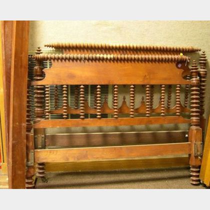Victorian Walnut Spool-turned Bed