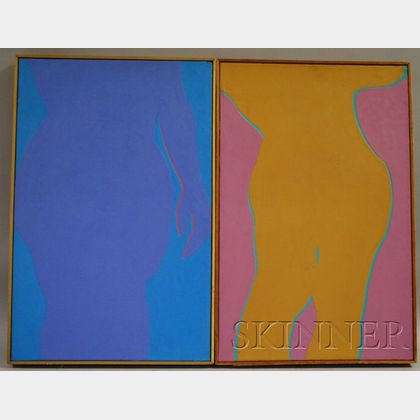 Reba Stewart (American, 1930-1971) Lot of Two Body Paintings