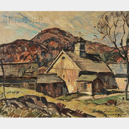 William Lester Stevens (American, 1888-1969) Farm in Autumn