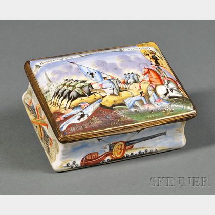 Russian Enameled Porcelain Commemorative Box