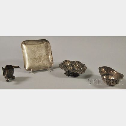 Four Assorted Small American, English, and Mexican Silver Items