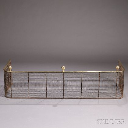 Brass and Wirework Fire Screen