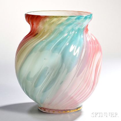 Loetz Rainbow Glass Vase