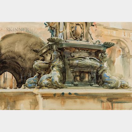 John Singer Sargent (American, 1856-1925) Bologna Fountain