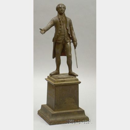 Silvered Cast Iron Figure of George Washington