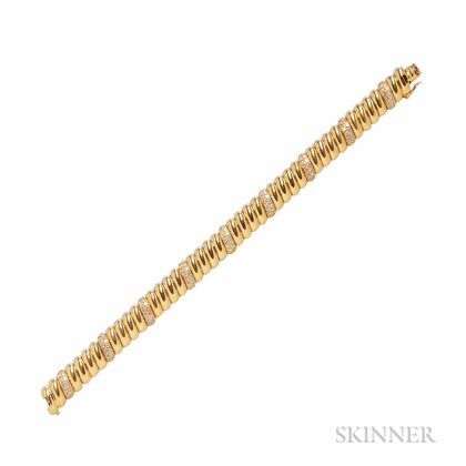 18kt Gold and Diamond Bracelet, Cartier