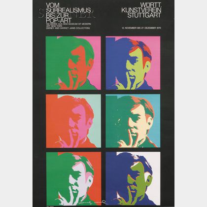 After Andy Warhol (American, 1928-1987) Lot of Two Posters: Vom Surrealismus Bis Zur Pop-Art... Wurtt Kunstveren, Stuttgart