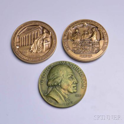Seven U.S. Capitol Historical Society Bronze Medals