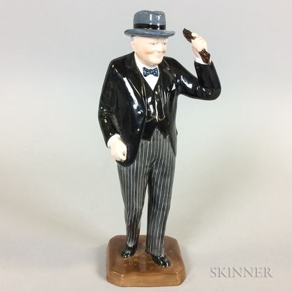 Eric Olson Ceramic Figure of Winston Churchill