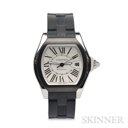 Gentleman's Stainless Steel "Roadster" Wristwatch, Cartier