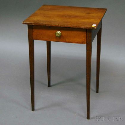 Federal Cherry and Birch One-drawer Stand. Estimate $300-500