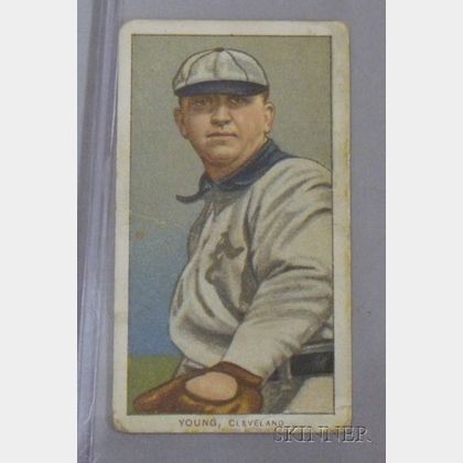 1909-1911 T206 Sweet Caporal Cigarettes No. 388, Cy Young Baseball Card. 
