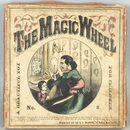 Boxed J. Bradburn "The Magic Wheel" Lithographed Paper Toy