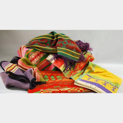 Six Vintage Indian Wool Trade Blankets