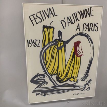 Roy Lichtenstein (American, 1923-1997) Poster for Festival d'Automne à Paris