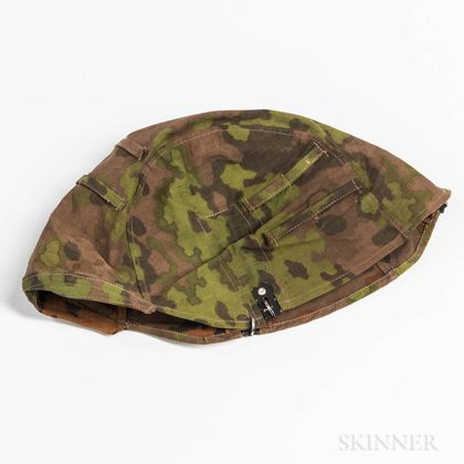 German WWII Oakleaf Pattern Reversible Helmet Cover
